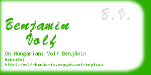 benjamin volf business card