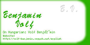 benjamin volf business card